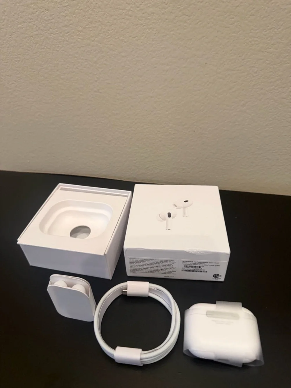 Apple White AirPods Pro second generation with Charging Case, Cable and Tips